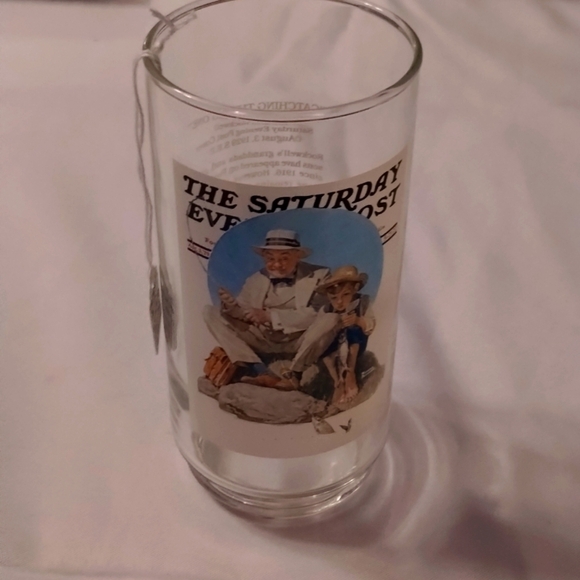 Norman Rockwell catching the big one collectors glass - Picture 1 of 5